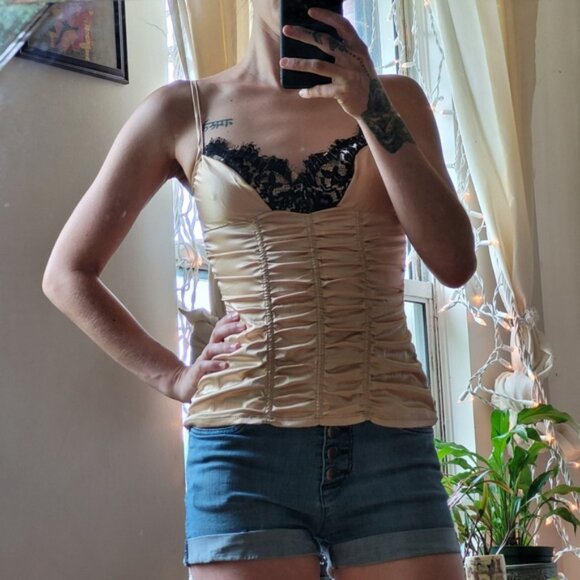 Fredericks of hollywood bustier golden black lace top  - size 32 - Picture 6 of 7